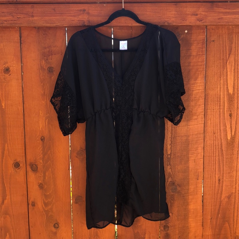 Sheer and Lace Bathing Suit Cover
